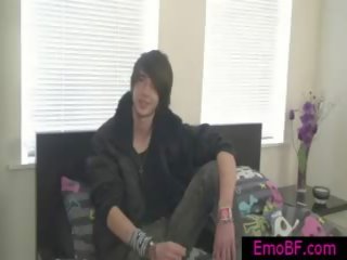 Homosexual Emo adolescent Jerking His manhood By Emobf